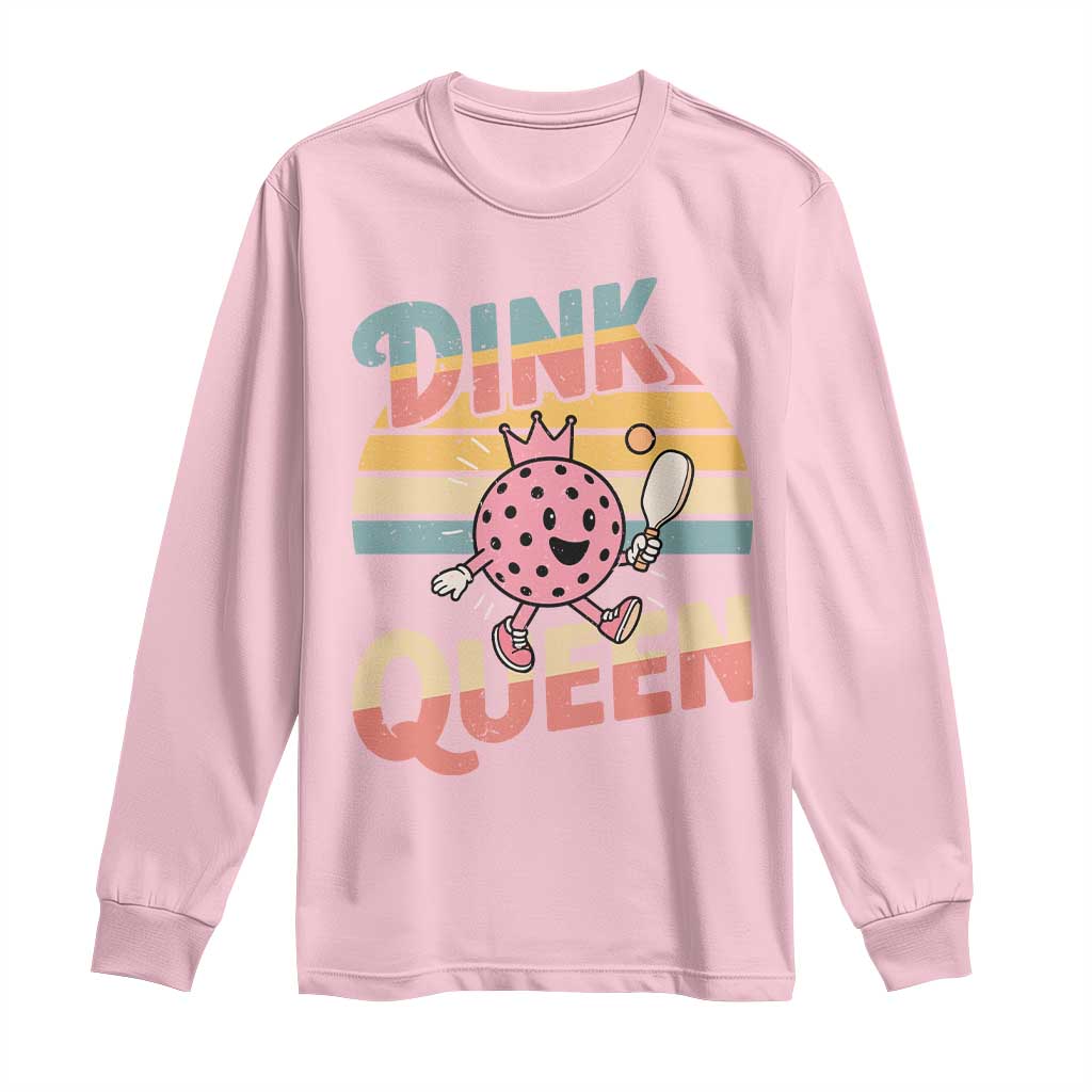 Pickleball Girl Lover Long Sleeve Shirt Dink Queen - Wonder Print Shop