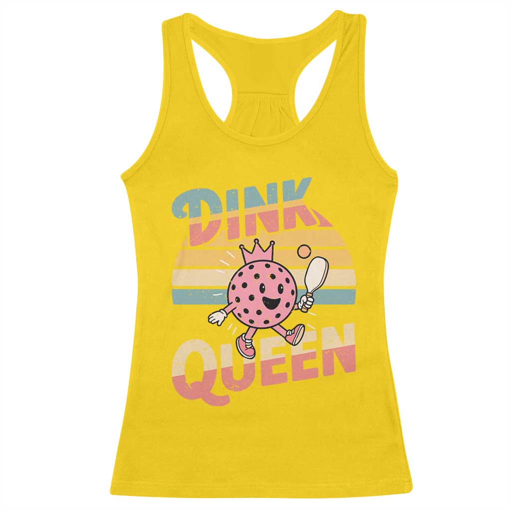 Pickleball Girl Lover Racerback Tank Top Dink Queen - Wonder Print Shop