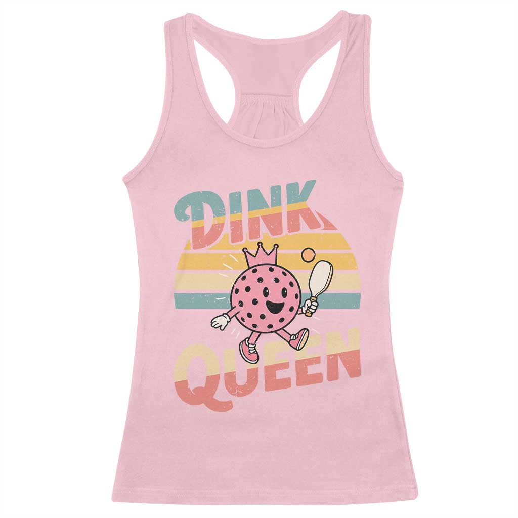 Pickleball Girl Lover Racerback Tank Top Dink Queen - Wonder Print Shop