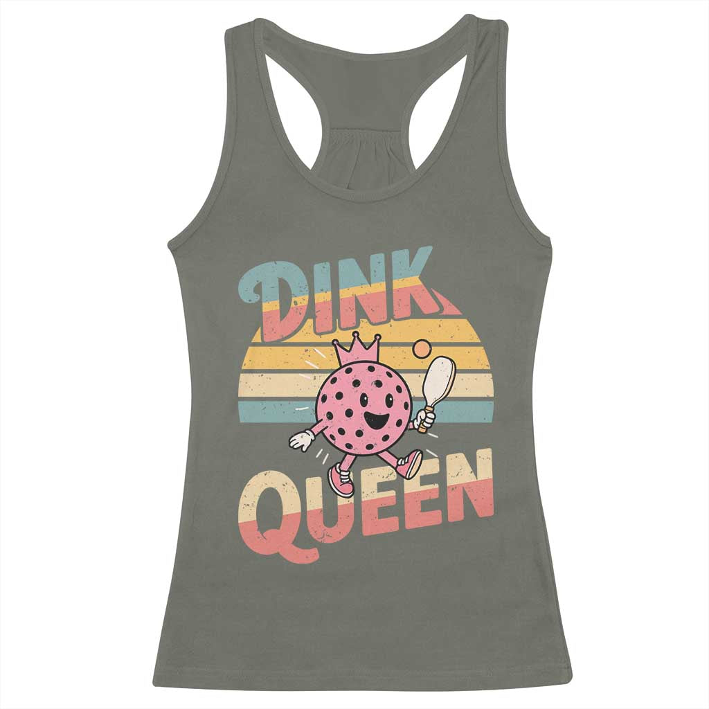 Pickleball Girl Lover Racerback Tank Top Dink Queen - Wonder Print Shop