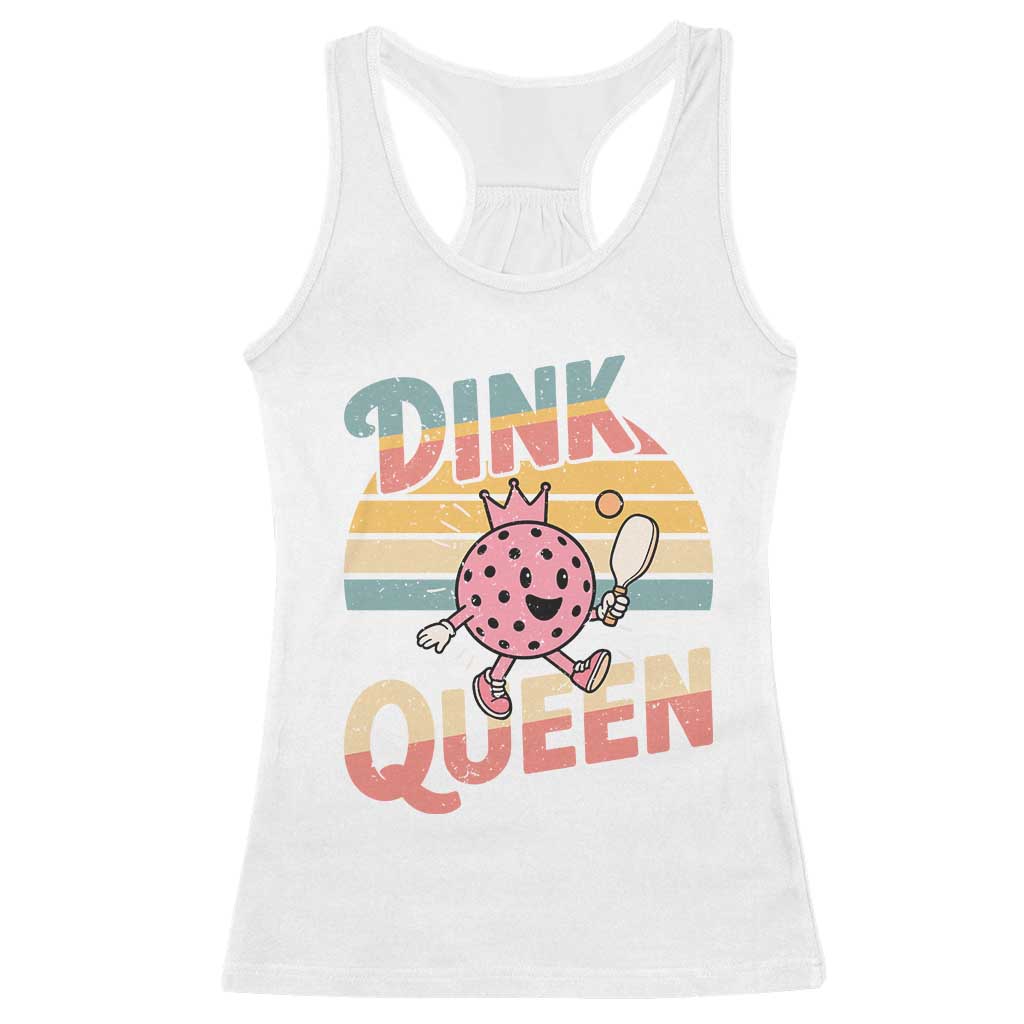 Pickleball Girl Lover Racerback Tank Top Dink Queen - Wonder Print Shop