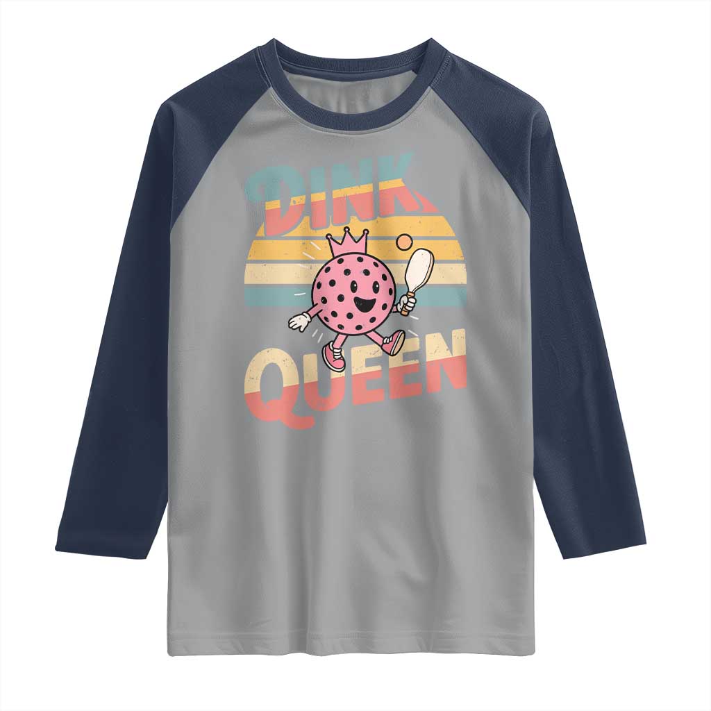 Pickleball Girl Lover Raglan Shirt Dink Queen - Wonder Print Shop
