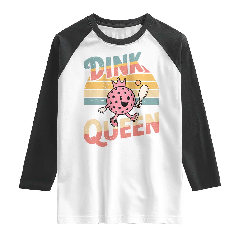 Pickleball Girl Lover Raglan Shirt Dink Queen - Wonder Print Shop