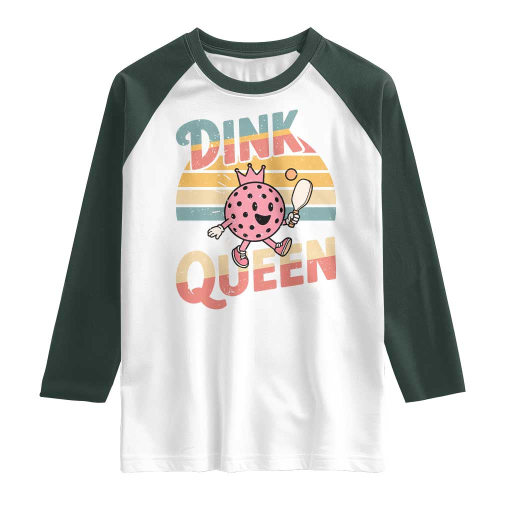Pickleball Girl Lover Raglan Shirt Dink Queen - Wonder Print Shop