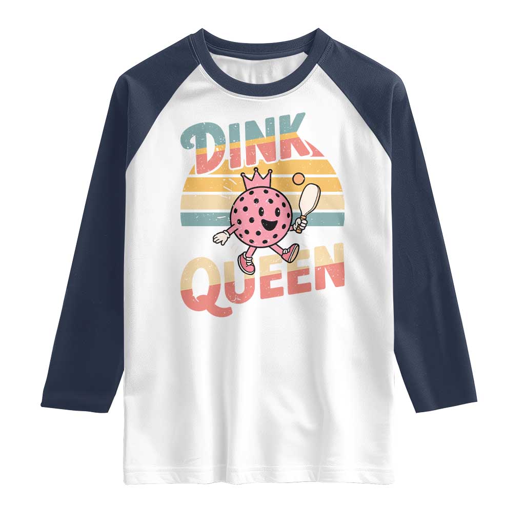 Pickleball Girl Lover Raglan Shirt Dink Queen - Wonder Print Shop