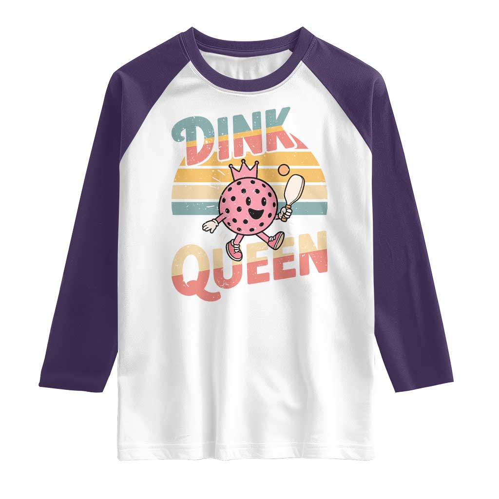 Pickleball Girl Lover Raglan Shirt Dink Queen - Wonder Print Shop