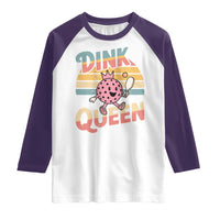 Pickleball Girl Lover Raglan Shirt Dink Queen - Wonder Print Shop