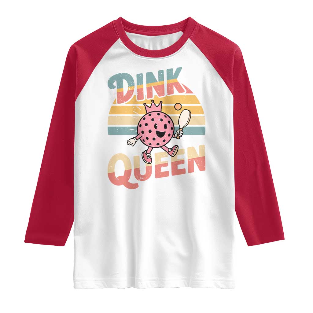 Pickleball Girl Lover Raglan Shirt Dink Queen - Wonder Print Shop