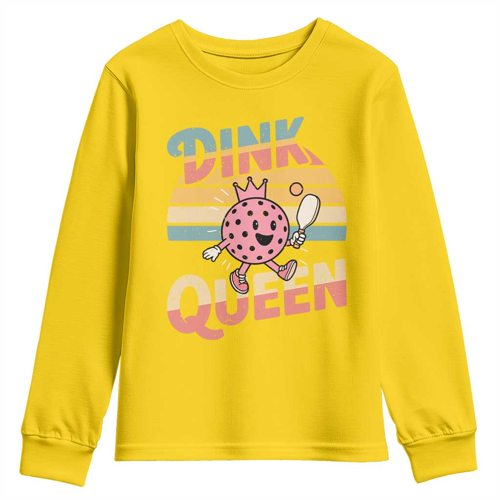 Pickleball Girl Lover Youth Sweatshirt Dink Queen - Wonder Print Shop