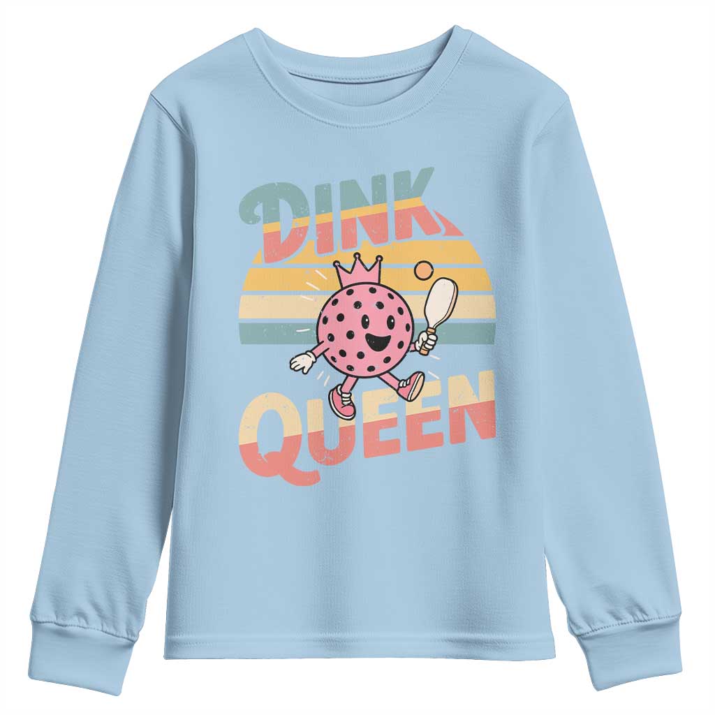 Pickleball Girl Lover Youth Sweatshirt Dink Queen - Wonder Print Shop