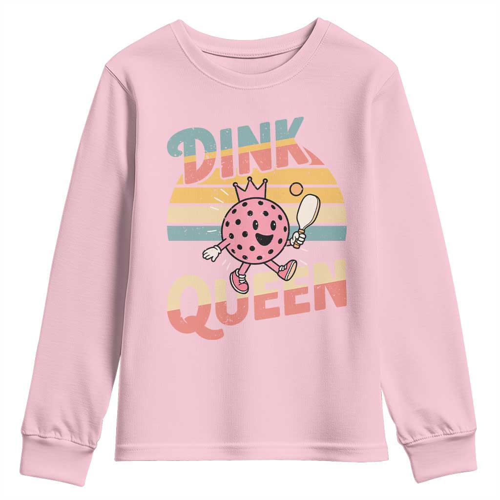 Pickleball Girl Lover Youth Sweatshirt Dink Queen - Wonder Print Shop