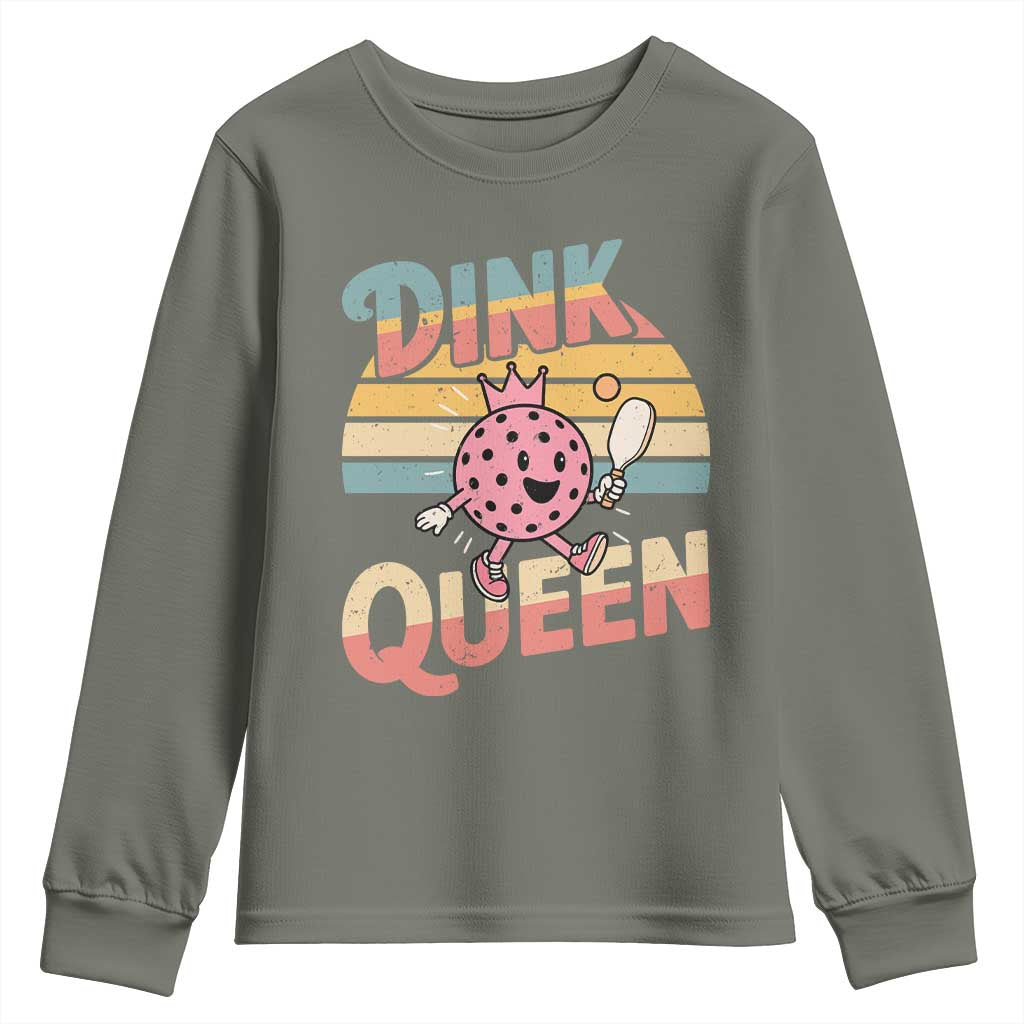 Pickleball Girl Lover Youth Sweatshirt Dink Queen - Wonder Print Shop