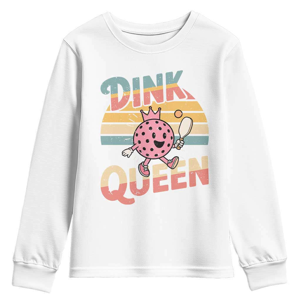 Pickleball Girl Lover Youth Sweatshirt Dink Queen - Wonder Print Shop