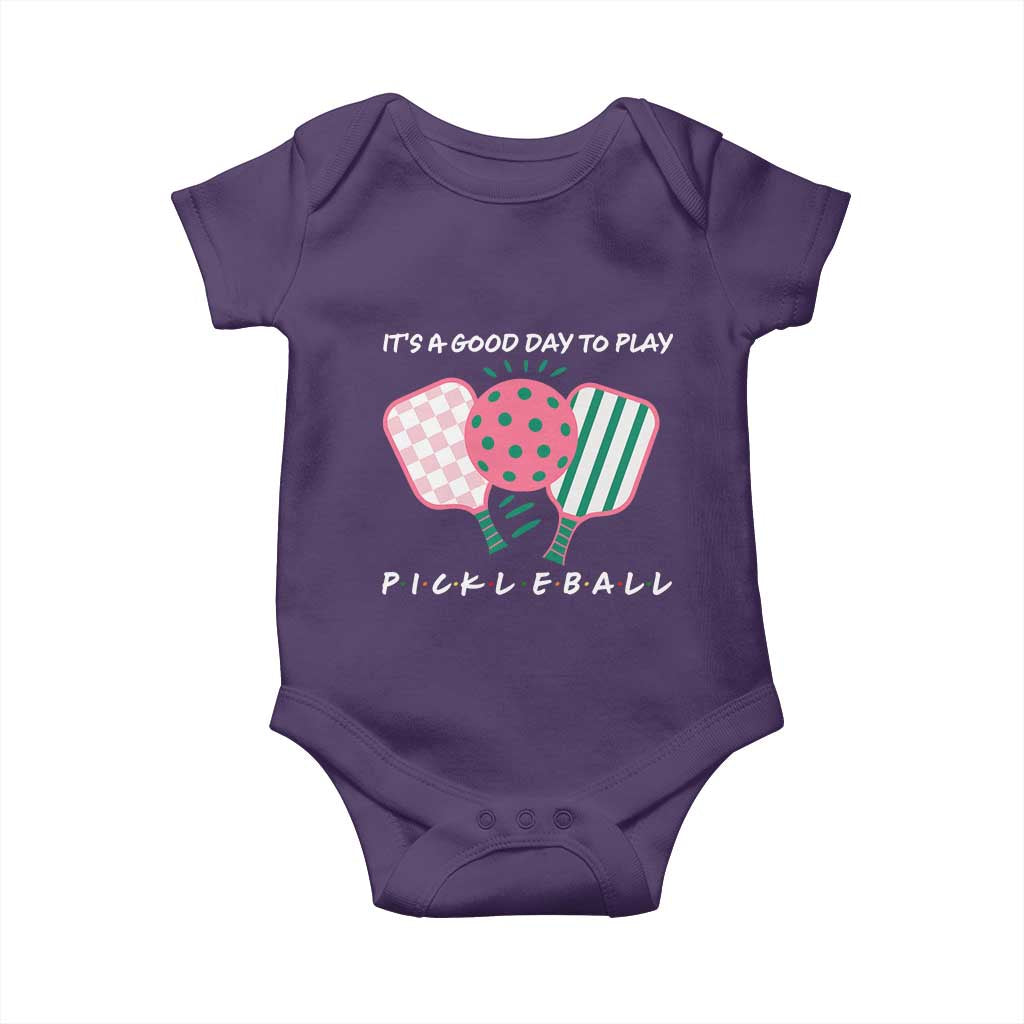 Pickleball Girl Lover Baby Onesie It Is A Good Day To Play Quote - Wonder Print Shop