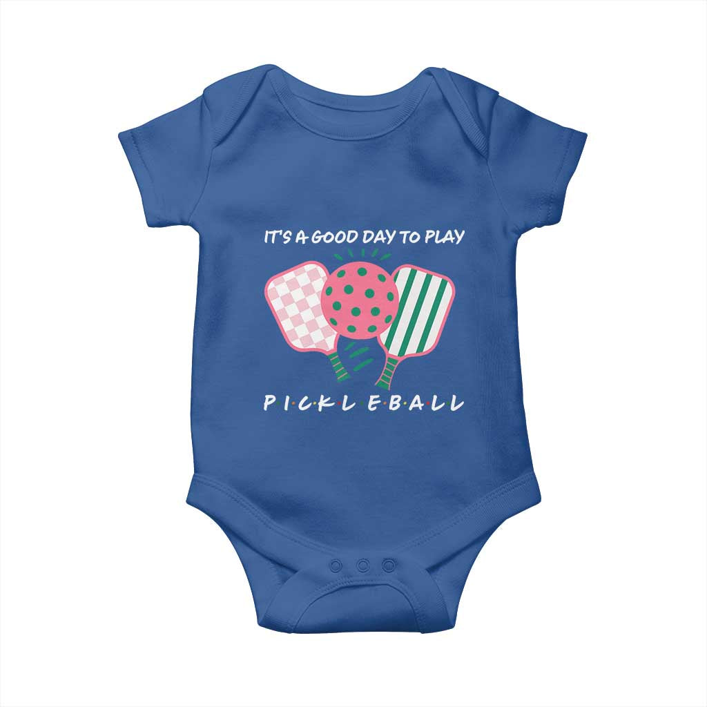 Pickleball Girl Lover Baby Onesie It Is A Good Day To Play Quote - Wonder Print Shop