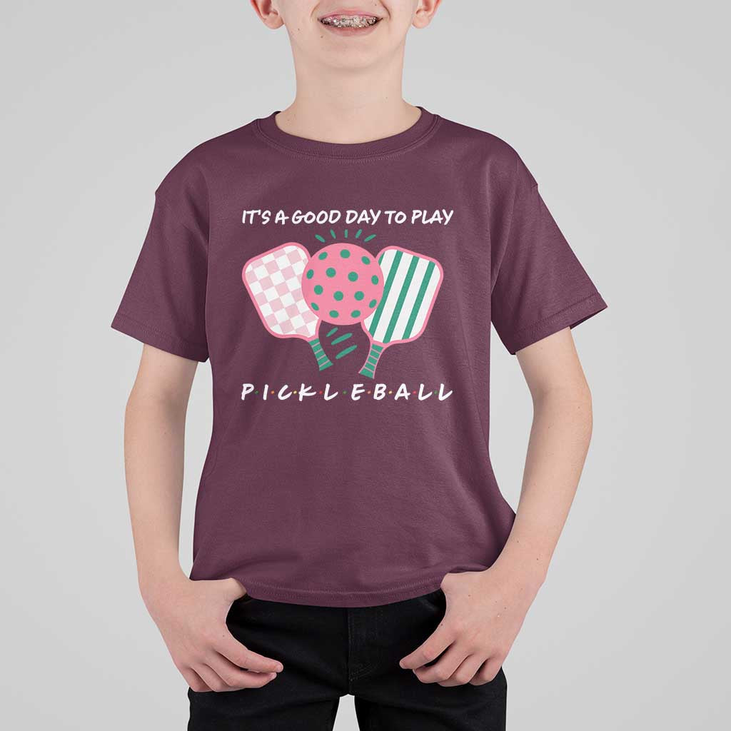 Pickleball Girl Lover T Shirt For Kid It Is A Good Day To Play Quote - Wonder Print Shop