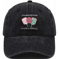 Pickleball Girl Lover Washed Cotton Baseball Cap It Is A Good Day To Play Quote