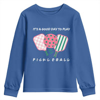 Pickleball Girl Lover Youth Sweatshirt It Is A Good Day To Play Quote - Wonder Print Shop