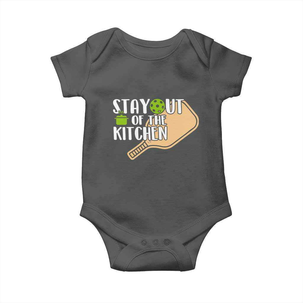 Funny Pickleball Baby Onesie Stay Out Of The Kitchen - Wonder Print Shop