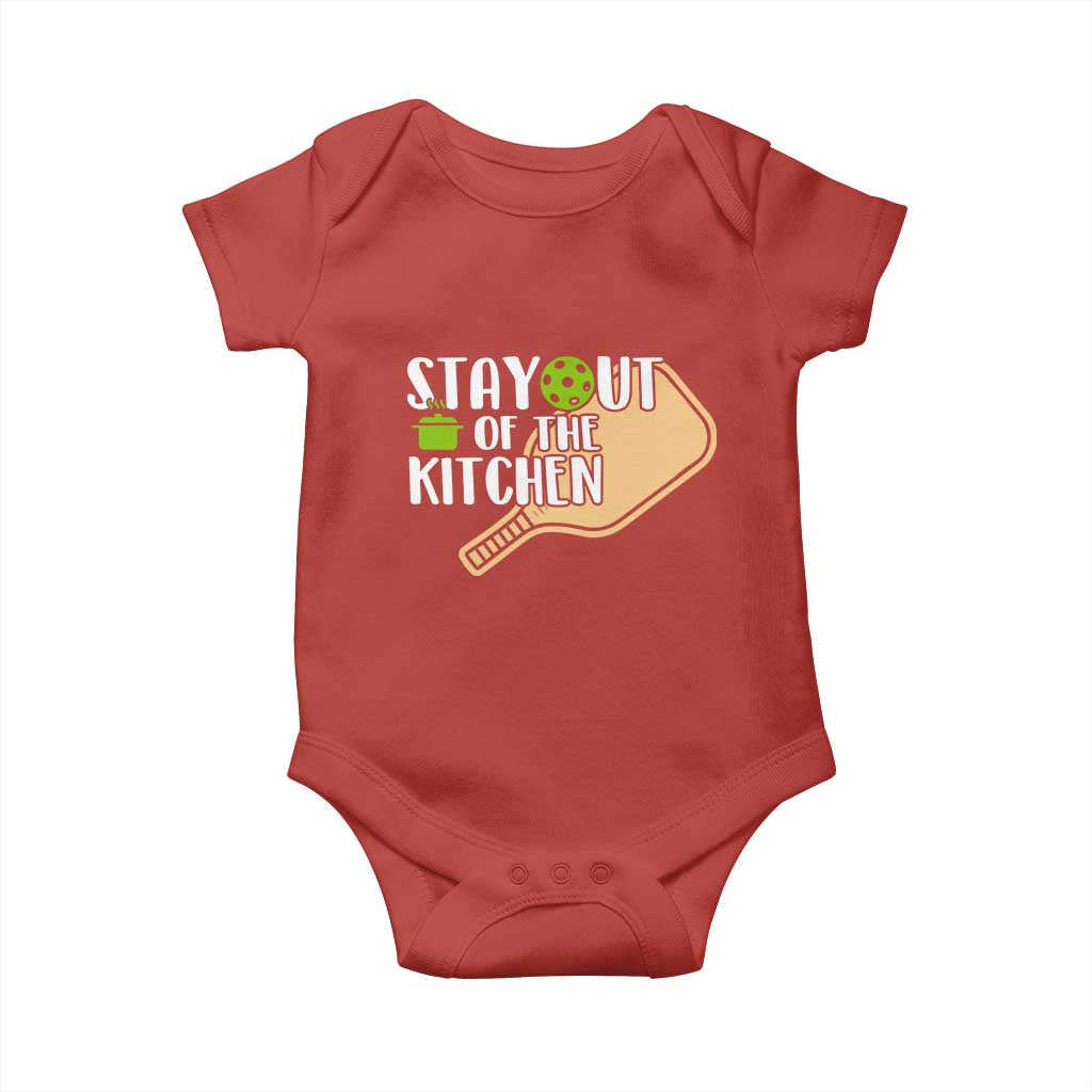 Funny Pickleball Baby Onesie Stay Out Of The Kitchen - Wonder Print Shop