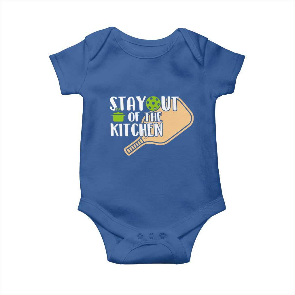 Funny Pickleball Baby Onesie Stay Out Of The Kitchen - Wonder Print Shop