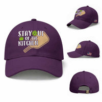 Funny Pickleball Baseball Cap Stay Out Of The Kitchen