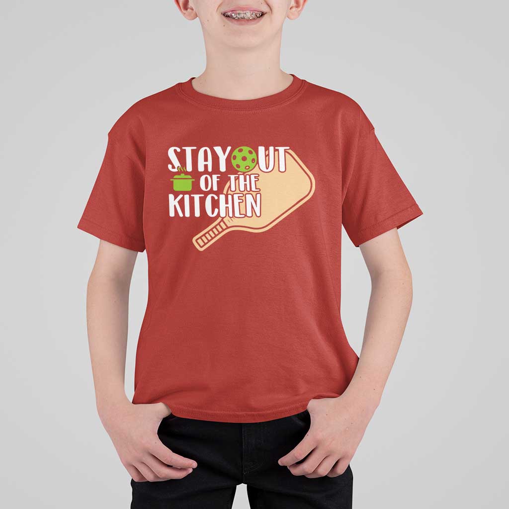 Funny Pickleball T Shirt For Kid Stay Out Of The Kitchen - Wonder Print Shop