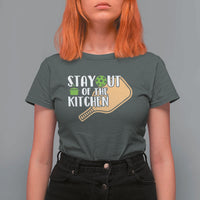Funny Pickleball T Shirt For Women Stay Out Of The Kitchen - Wonder Print Shop