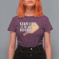 Funny Pickleball T Shirt For Women Stay Out Of The Kitchen - Wonder Print Shop