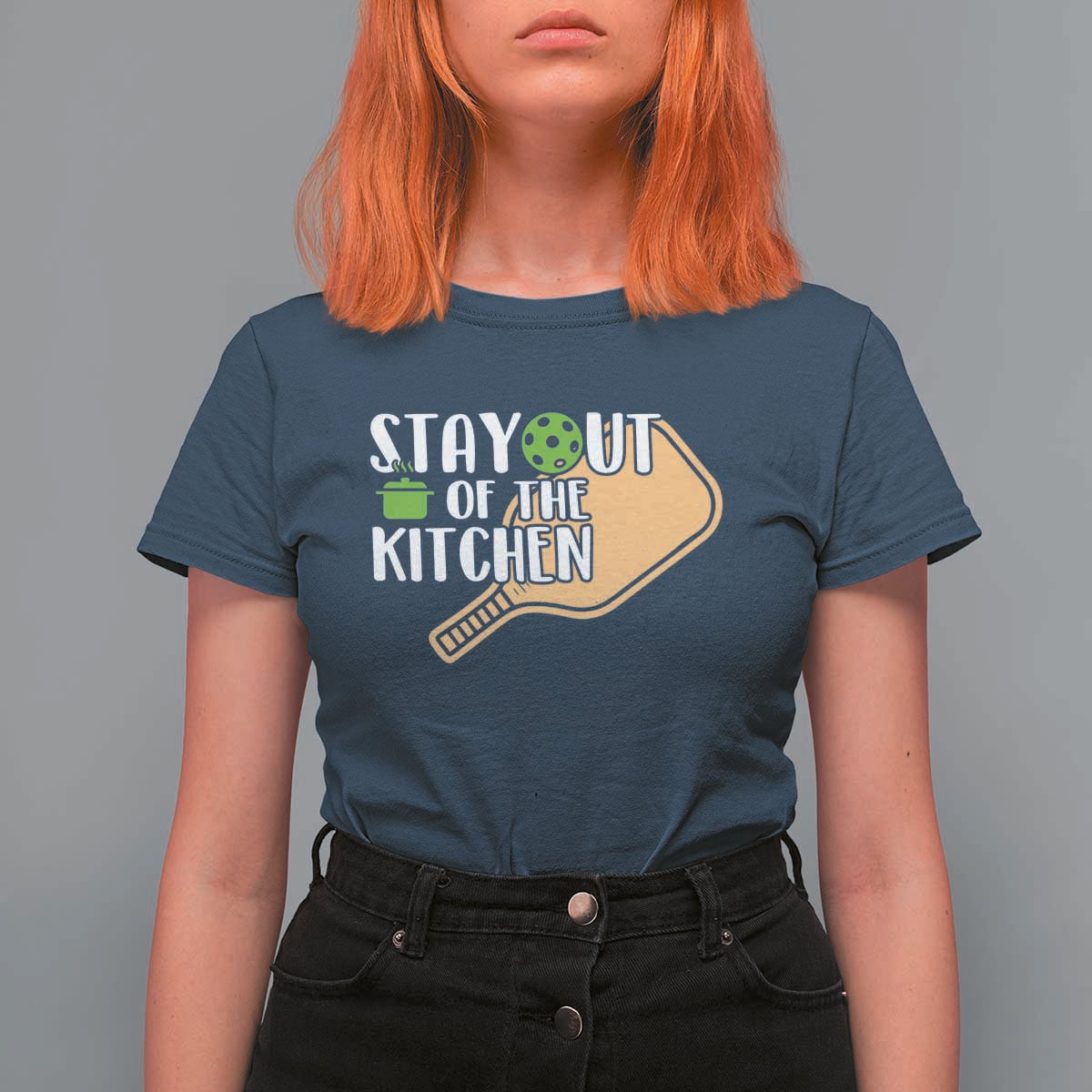 Funny Pickleball T Shirt For Women Stay Out Of The Kitchen - Wonder Print Shop