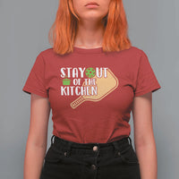 Funny Pickleball T Shirt For Women Stay Out Of The Kitchen - Wonder Print Shop
