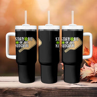 Funny Pickleball Tumbler With Handle Stay Out Of The Kitchen