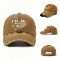 Funny Pickleball Washed Cotton Baseball Cap Stay Out Of The Kitchen