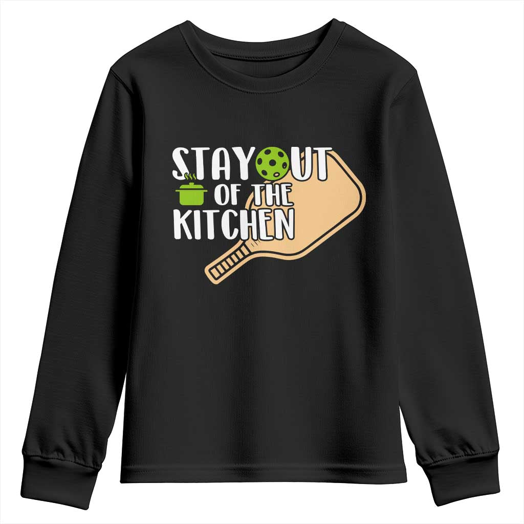 Funny Pickleball Youth Sweatshirt Stay Out Of The Kitchen - Wonder Print Shop