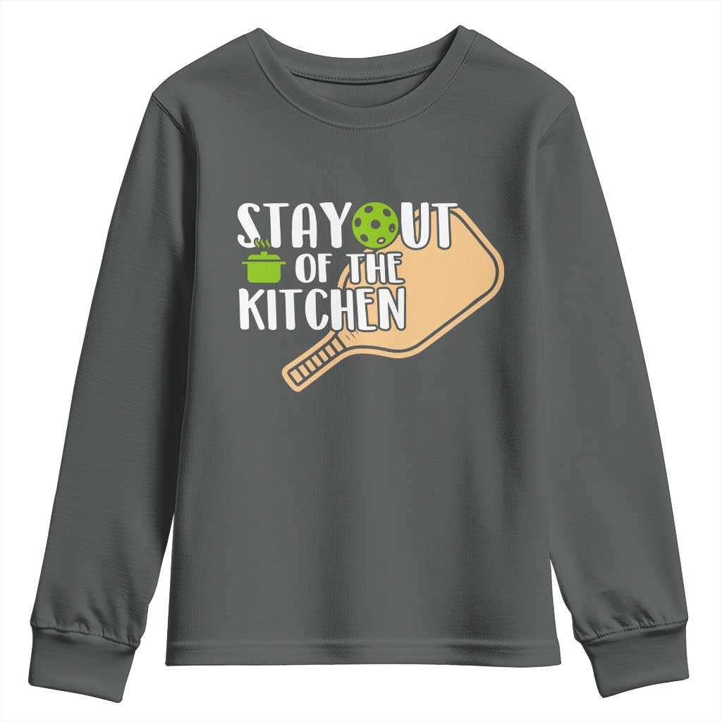 Funny Pickleball Youth Sweatshirt Stay Out Of The Kitchen - Wonder Print Shop