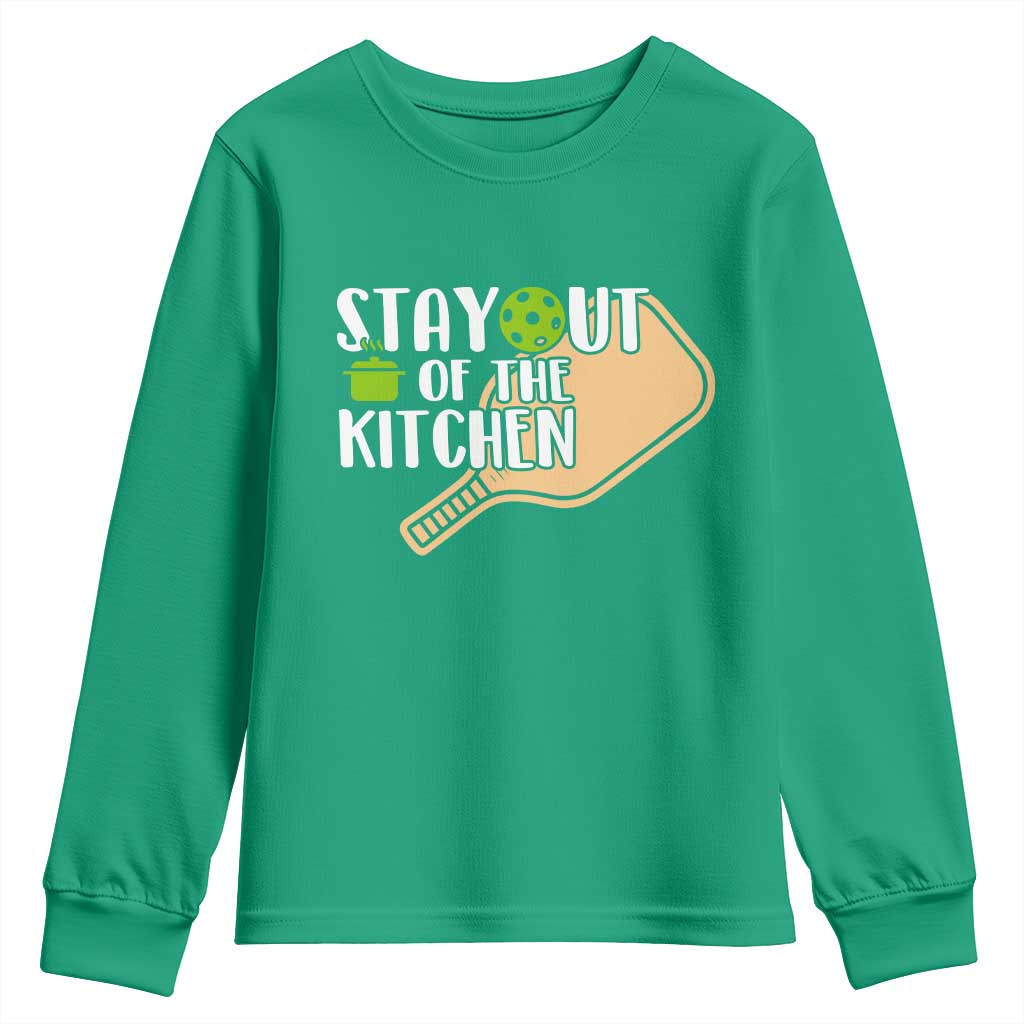 Funny Pickleball Youth Sweatshirt Stay Out Of The Kitchen - Wonder Print Shop