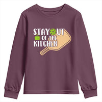 Funny Pickleball Youth Sweatshirt Stay Out Of The Kitchen - Wonder Print Shop