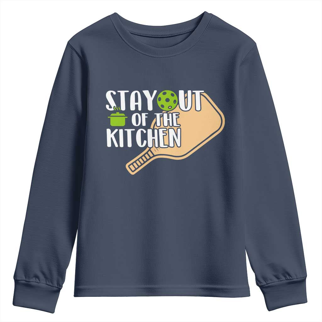 Funny Pickleball Youth Sweatshirt Stay Out Of The Kitchen - Wonder Print Shop