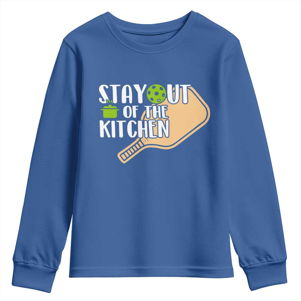 Funny Pickleball Youth Sweatshirt Stay Out Of The Kitchen - Wonder Print Shop