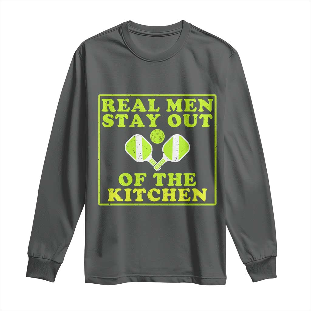 Funny Pickleball Long Sleeve Shirt Stay Out Of The Kitchen For Men - Wonder Print Shop