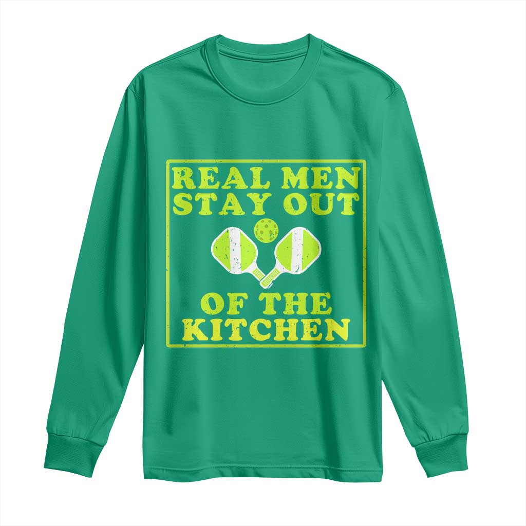 Funny Pickleball Long Sleeve Shirt Stay Out Of The Kitchen For Men - Wonder Print Shop