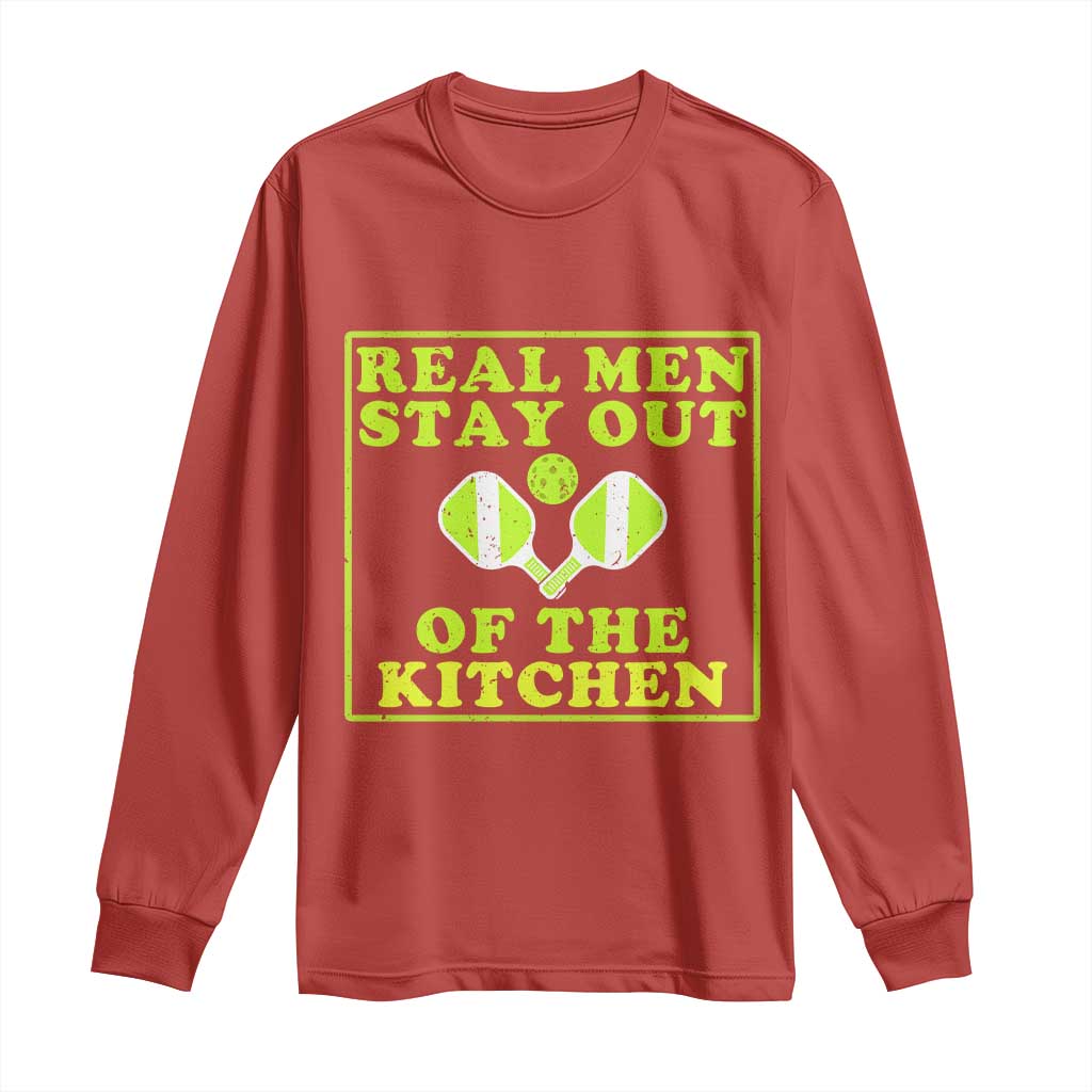 Funny Pickleball Long Sleeve Shirt Stay Out Of The Kitchen For Men - Wonder Print Shop