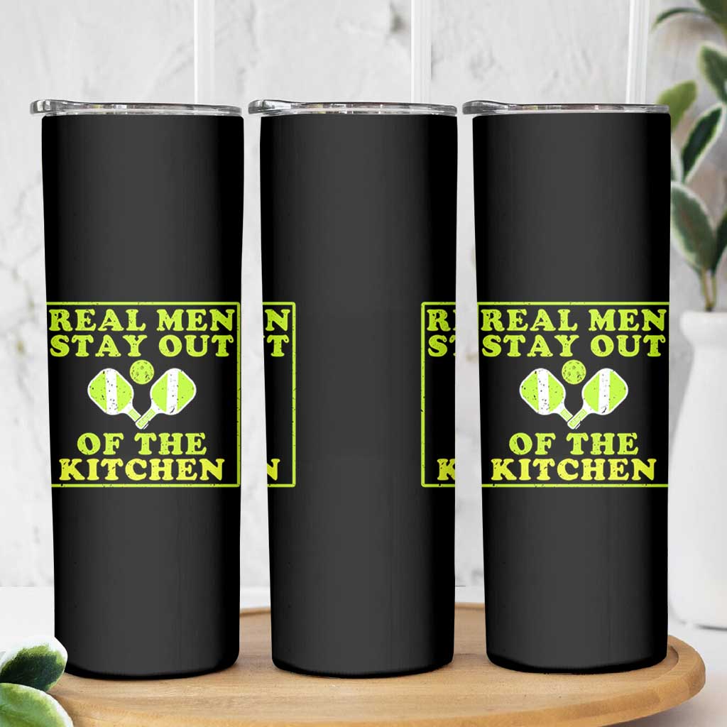 Funny Pickleball Skinny Tumbler Stay Out Of The Kitchen For Men