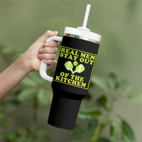 Funny Pickleball Tumbler With Handle Stay Out Of The Kitchen For Men
