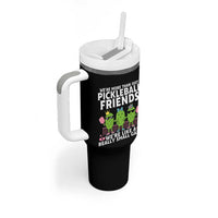 Pickleball Lovers Tumbler With Handle We Are More Than Just Pickleball Friends