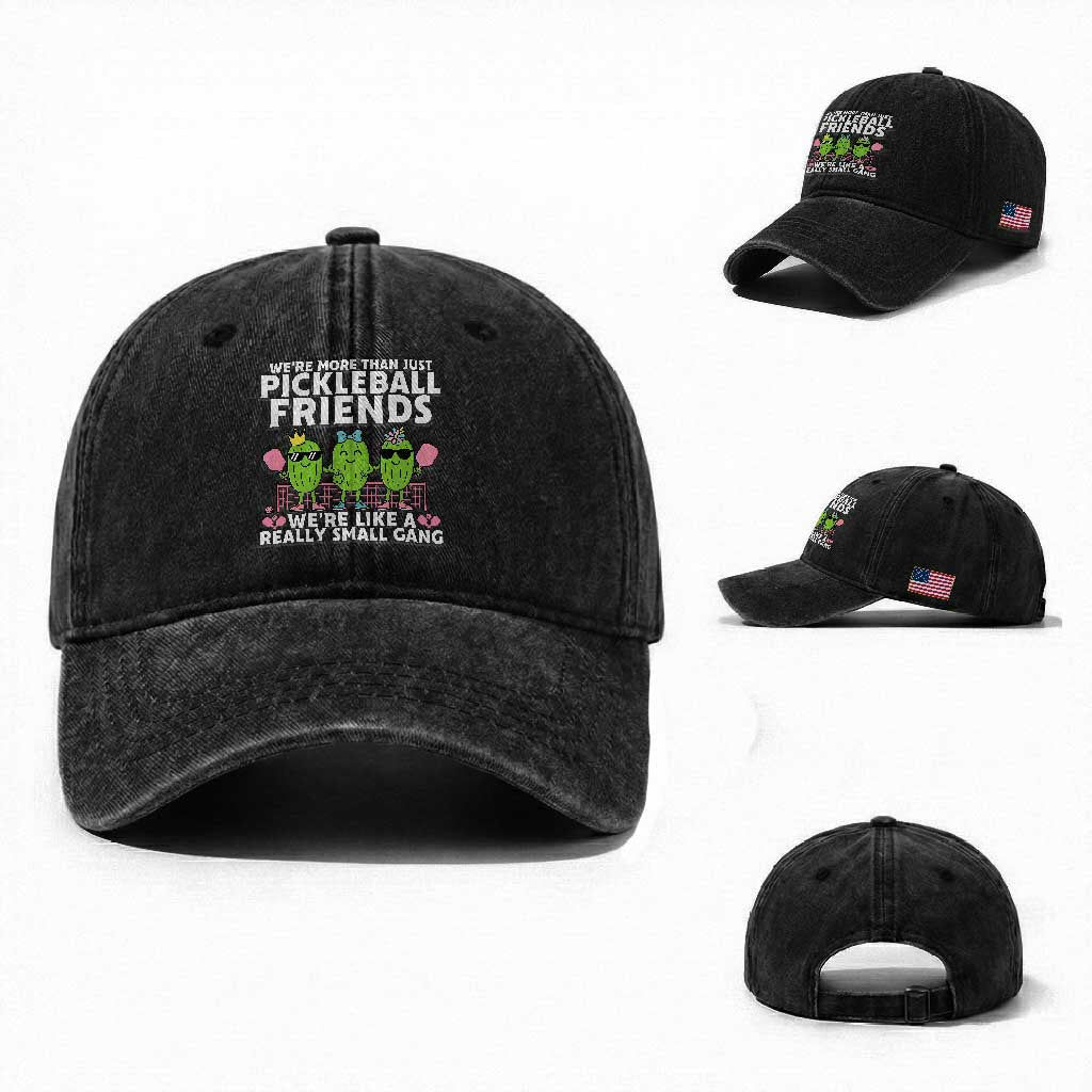 Pickleball Lovers Washed Cotton Baseball Cap We Are More Than Just Pickleball Friends