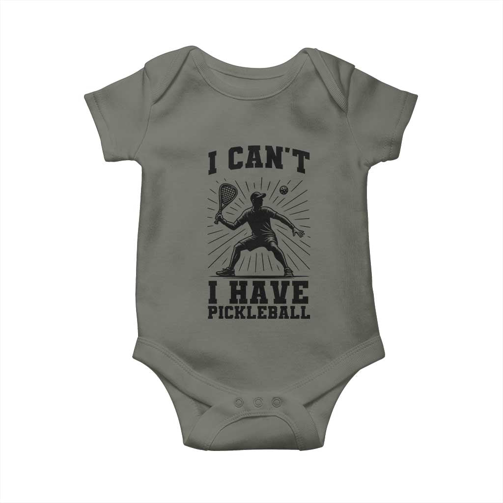 I Can Not I Have Pickleball Baby Onesie Pickleball Game Gift - Wonder Print Shop