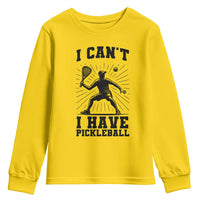 I Can Not I Have Pickleball Youth Sweatshirt Pickleball Game Gift - Wonder Print Shop
