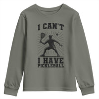 I Can Not I Have Pickleball Youth Sweatshirt Pickleball Game Gift - Wonder Print Shop