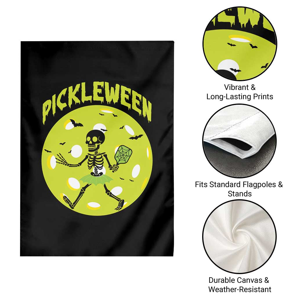 Funny Halloween Pickleball Lovers Garden Flag Pickleween - Wonder Print Shop